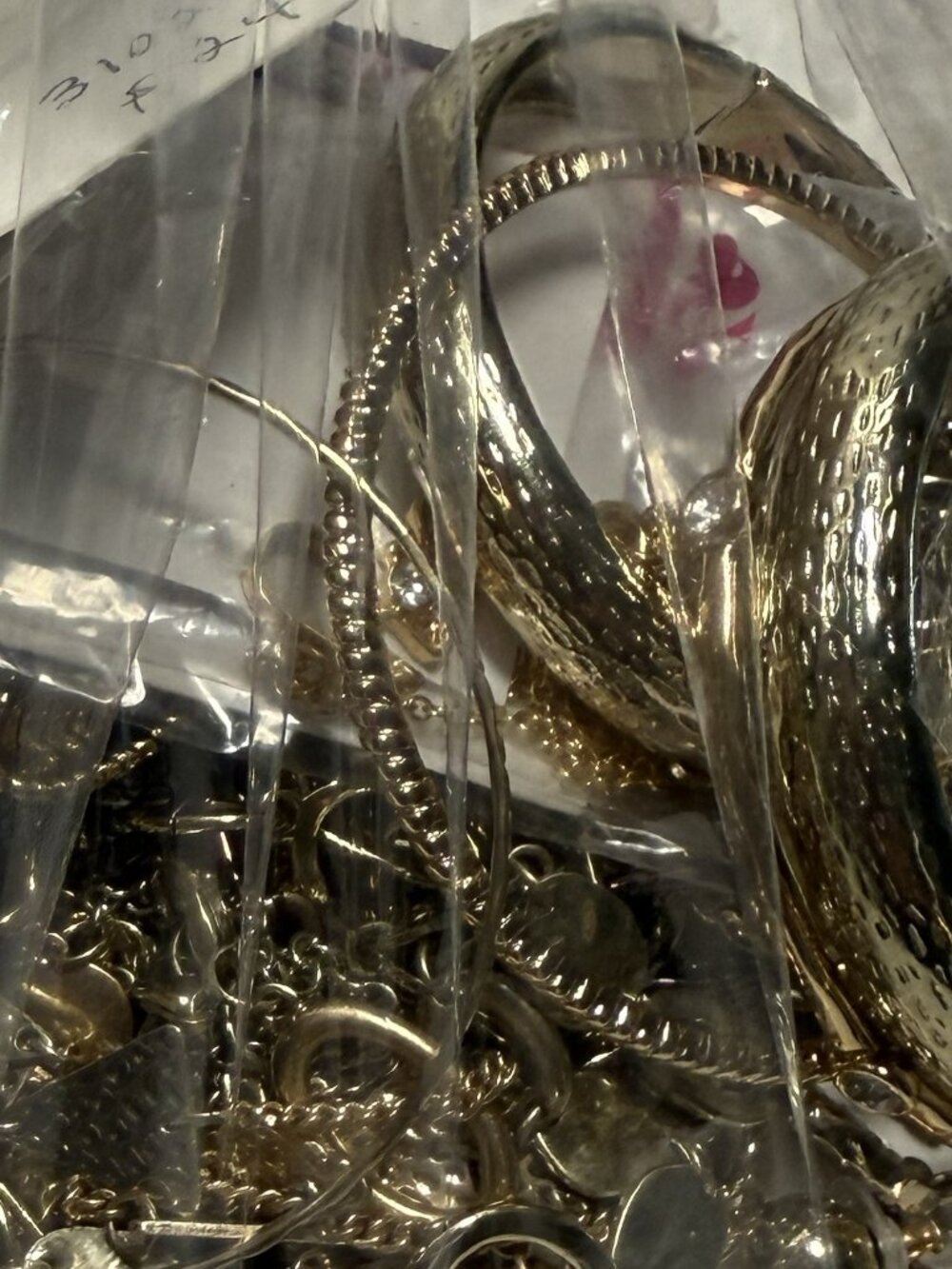 NEW UNUSED Mystery Jewelry Bag Gold Theme